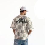تیشرت باکسی |طرح شطرنجی   LOUIS VUITTON  |کد 305 - تصویر 2